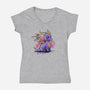 The Dragon and the Dragonfly-womens v-neck tee-NemiMakeit