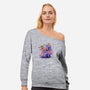 The Dragon and the Dragonfly-womens off shoulder sweatshirt-NemiMakeit