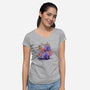 The Dragon and the Dragonfly-womens v-neck tee-NemiMakeit