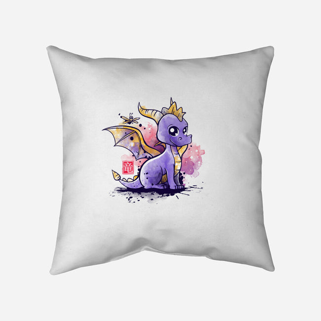 The Dragon and the Dragonfly-none removable cover w insert throw pillow-NemiMakeit