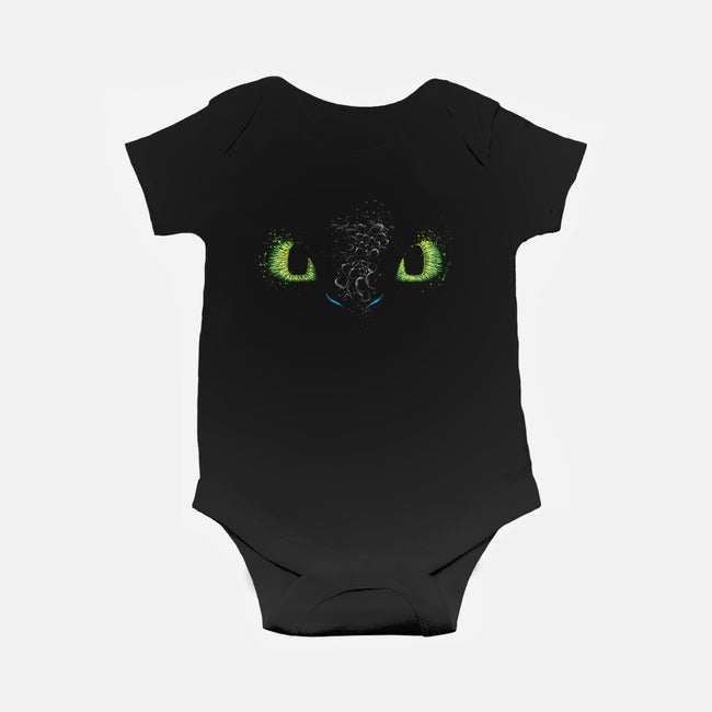 The eyes of the Dragon-baby basic onesie-DrMonekers