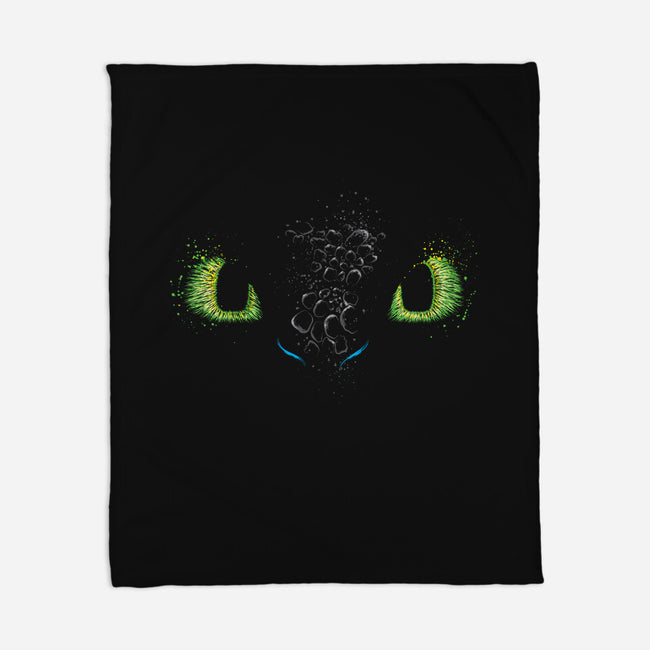 The eyes of the Dragon-none fleece blanket-DrMonekers