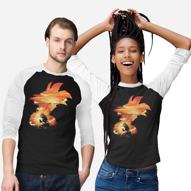The First Super Saiyan-unisex baseball tee-dandingeroz