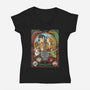 The Flight of Dragons-womens v-neck tee-ursulalopez