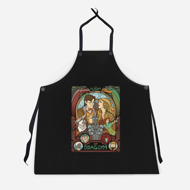 The Flight of Dragons-unisex kitchen apron-ursulalopez