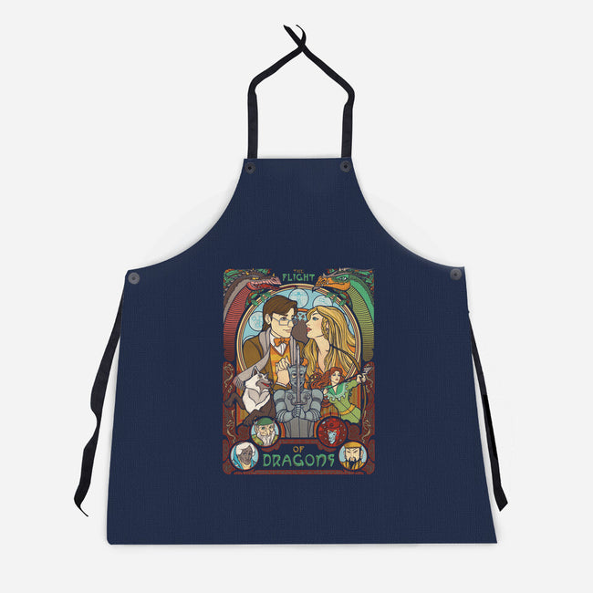 The Flight of Dragons-unisex kitchen apron-ursulalopez