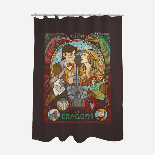 The Flight of Dragons-none polyester shower curtain-ursulalopez