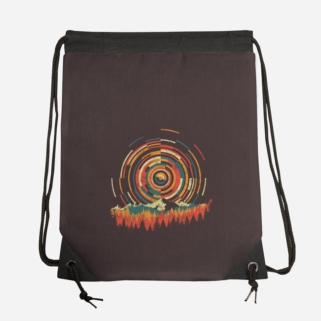 The Geometry of Sunrise-none drawstring bag-digsy