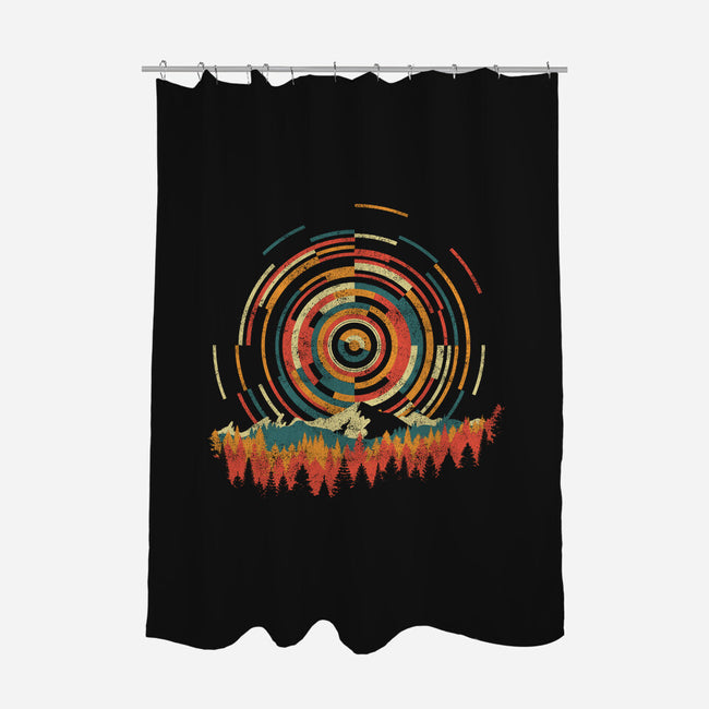 The Geometry of Sunrise-none polyester shower curtain-digsy