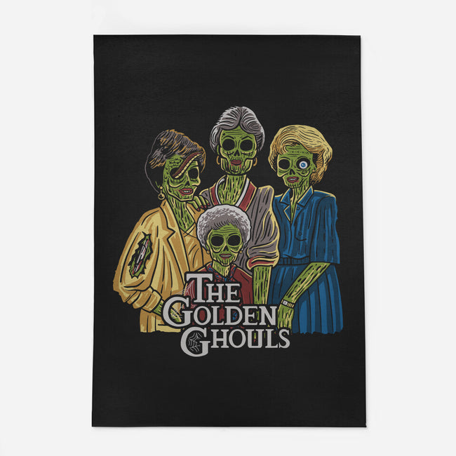 The Golden Ghouls-none outdoor rug-ibyes_illustration