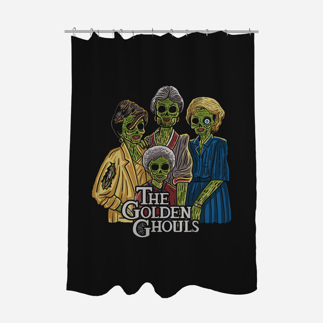 The Golden Ghouls-none polyester shower curtain-ibyes_illustration