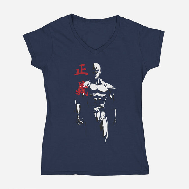 The Hero!-womens v-neck tee-Sampool