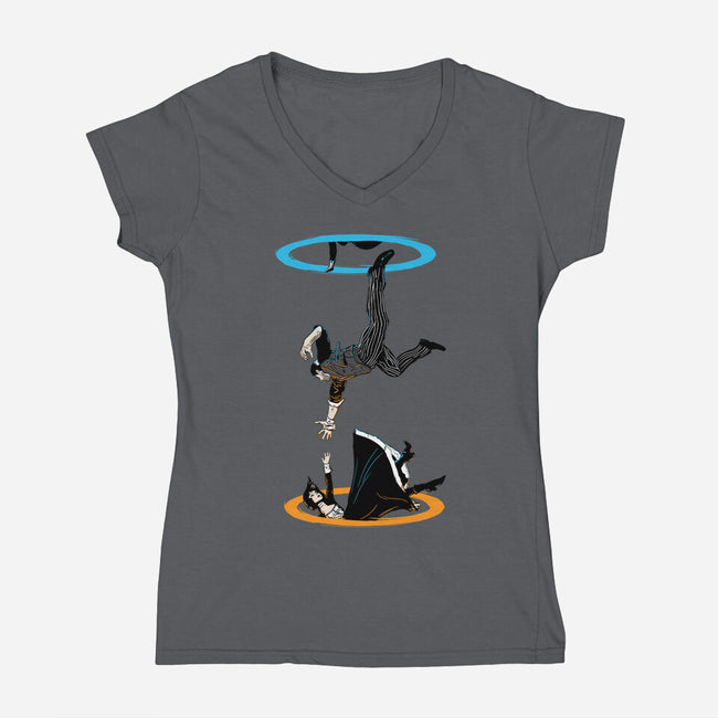 The Infinite Loop-womens v-neck tee-moysche