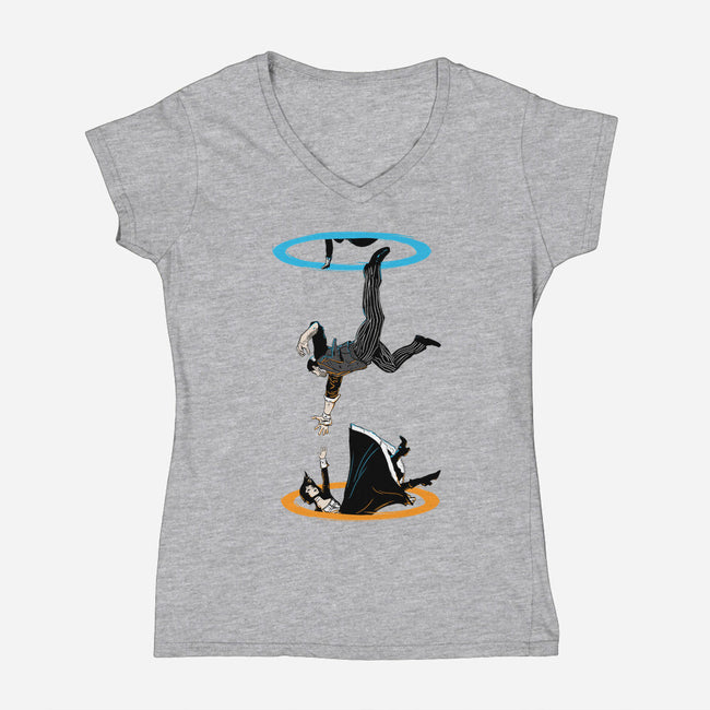 The Infinite Loop-womens v-neck tee-moysche