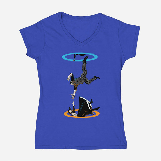 The Infinite Loop-womens v-neck tee-moysche