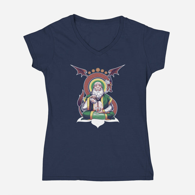 The Jasmine Dragon-womens v-neck tee-KindaCreative