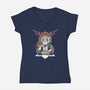 The Jasmine Dragon-womens v-neck tee-KindaCreative