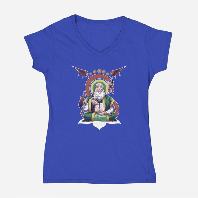 The Jasmine Dragon-womens v-neck tee-KindaCreative