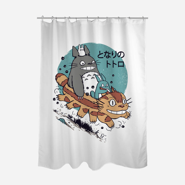 The Neighbors Antics-none polyester shower curtain-vp021