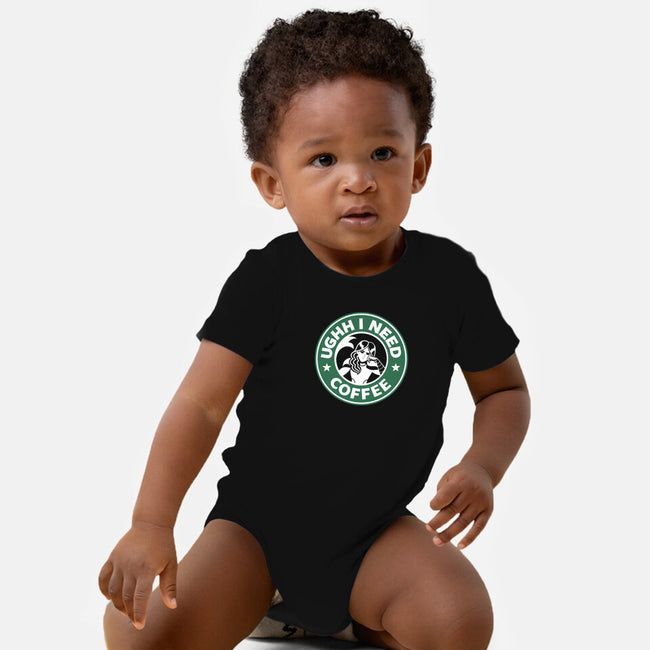 The Power of Coffee-baby basic onesie-ariaxe