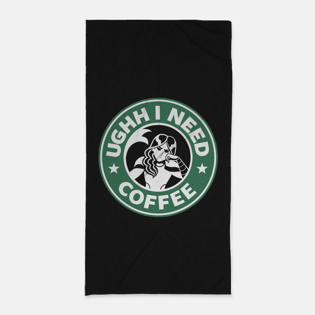 The Power of Coffee-none beach towel-ariaxe