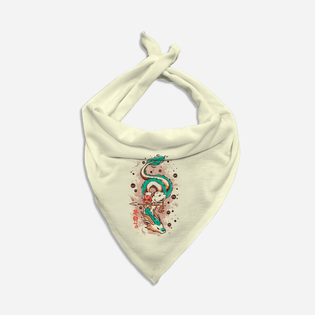 The Princess and the Dragon-dog bandana pet collar-ilustrata