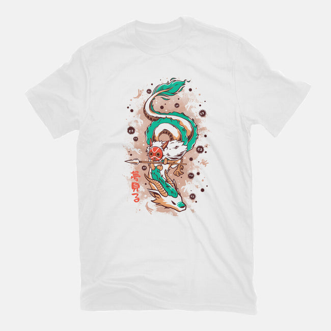 The Princess and the Dragon-womens fitted tee-ilustrata