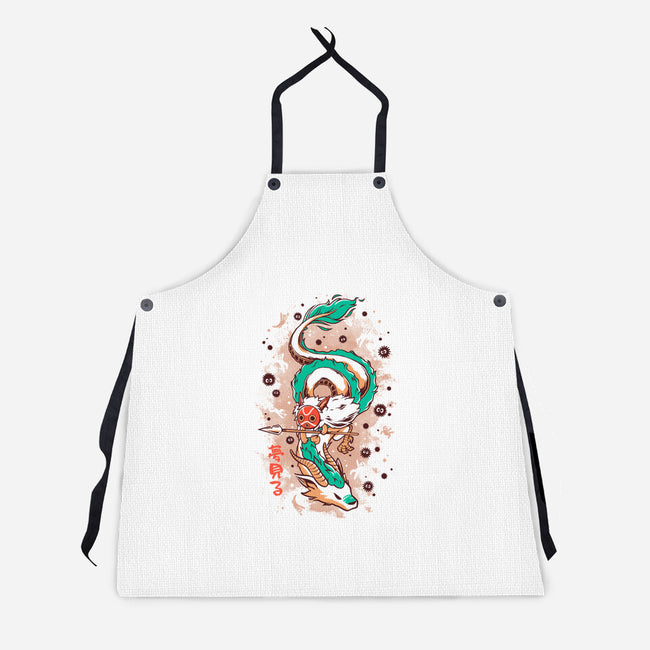 The Princess and the Dragon-unisex kitchen apron-ilustrata