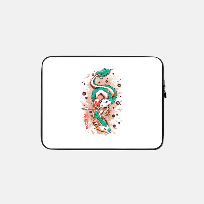 The Princess and the Dragon-none zippered laptop sleeve-ilustrata