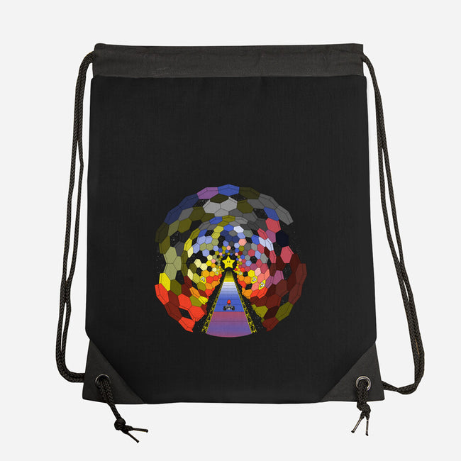 The Rainbow Road-none drawstring bag-troeks