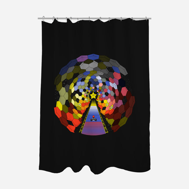The Rainbow Road-none polyester shower curtain-troeks