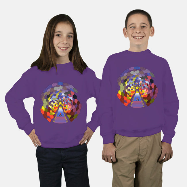 The Rainbow Road-youth crew neck sweatshirt-troeks