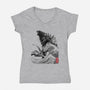 The Rise of Gojira-womens v-neck tee-DrMonekers