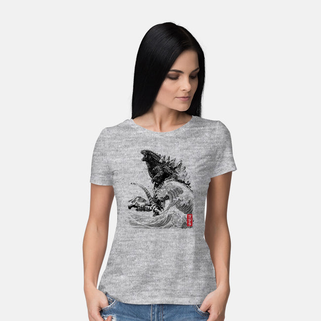 The Rise of Gojira-womens basic tee-DrMonekers
