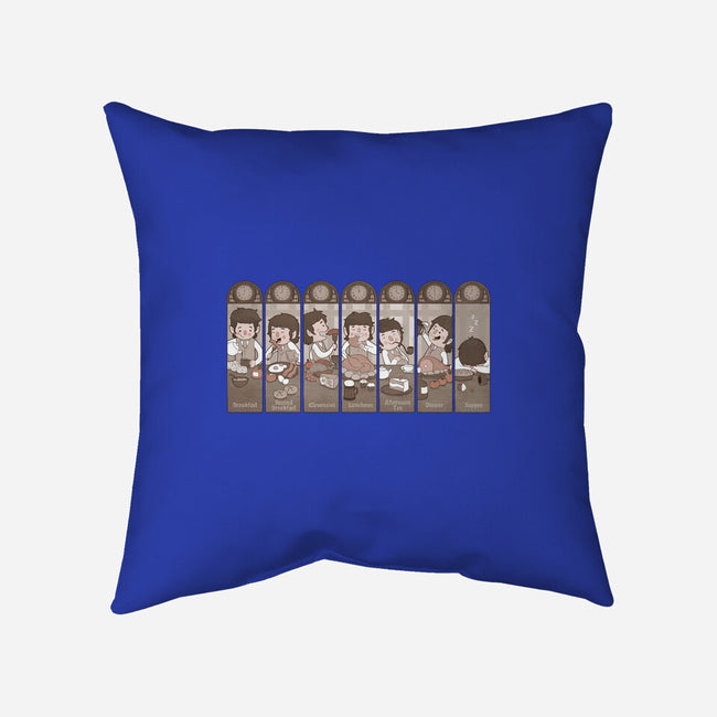 The Seven Daily Meals-none non-removable cover w insert throw pillow-queenmob