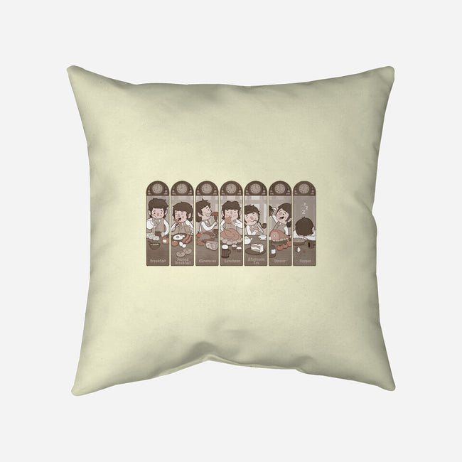The Seven Daily Meals-none removable cover w insert throw pillow-queenmob