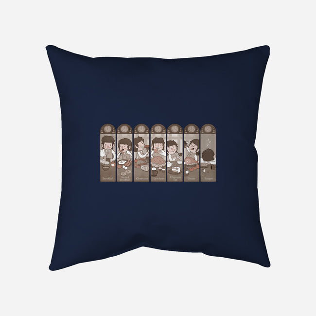 The Seven Daily Meals-none removable cover w insert throw pillow-queenmob