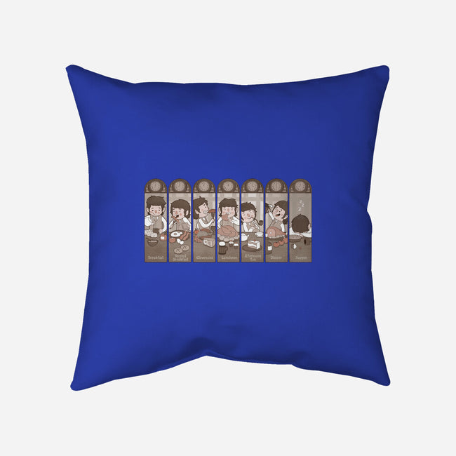 The Seven Daily Meals-none removable cover w insert throw pillow-queenmob