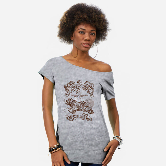 The Smuggler's Map-womens off shoulder tee-Missy Corey
