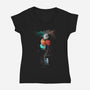 The Spaceman's Trip-womens v-neck tee-gloopz