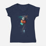 The Spaceman's Trip-womens v-neck tee-gloopz
