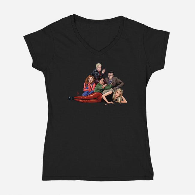 The Sunnydale Club-womens v-neck tee-dandstrbo