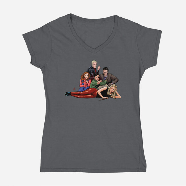 The Sunnydale Club-womens v-neck tee-dandstrbo