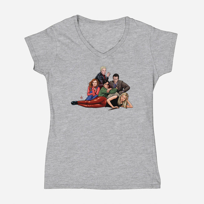 The Sunnydale Club-womens v-neck tee-dandstrbo