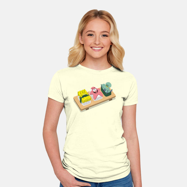 The Sushi Star-womens fitted tee-Ionfox