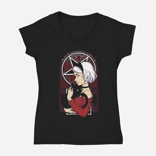 The Teenage Witch-womens v-neck tee-xMorfina