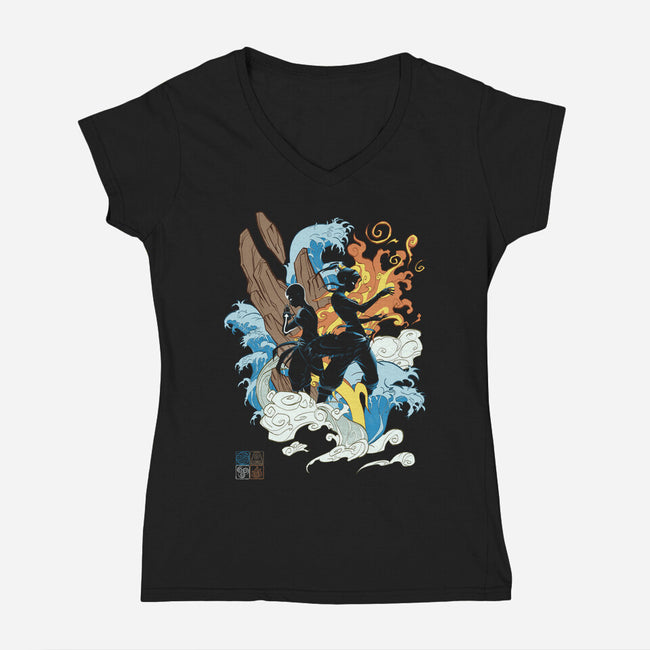 The Two Avatars-womens v-neck tee-idriu95