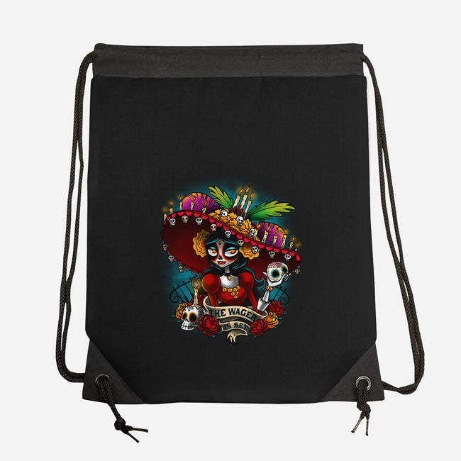 The Wager Is Set-none drawstring bag-Bamboota