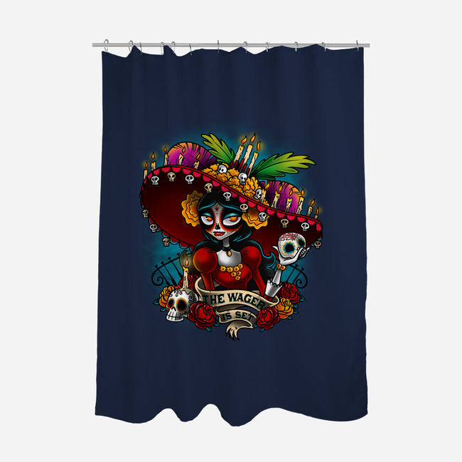 The Wager Is Set-none polyester shower curtain-Bamboota