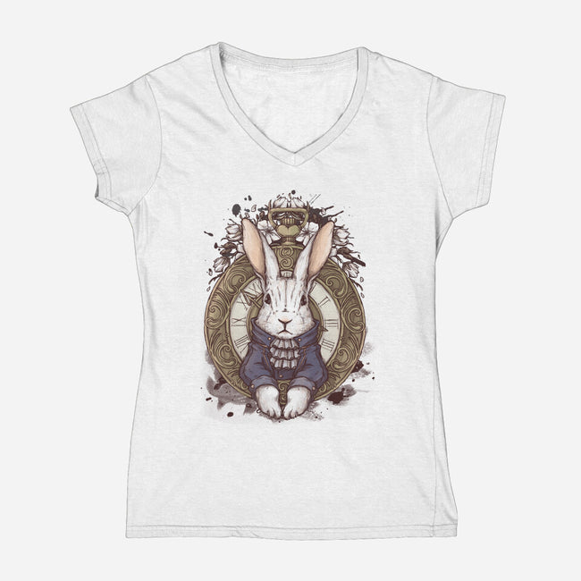 The White Rabbit-womens v-neck tee-xMorfina